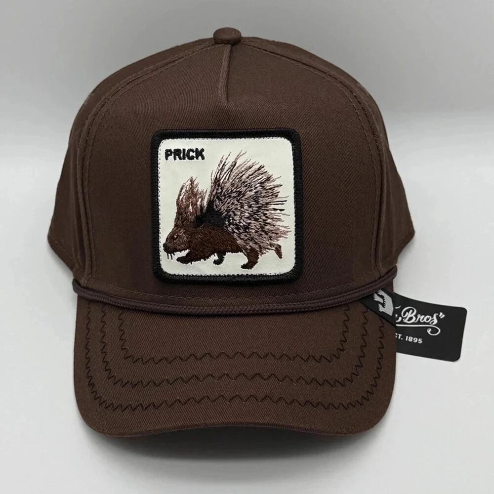 Goorin Bros The Farm Prick the Porcupine 100% Cotton Solid Brown w/Rope SnapBack